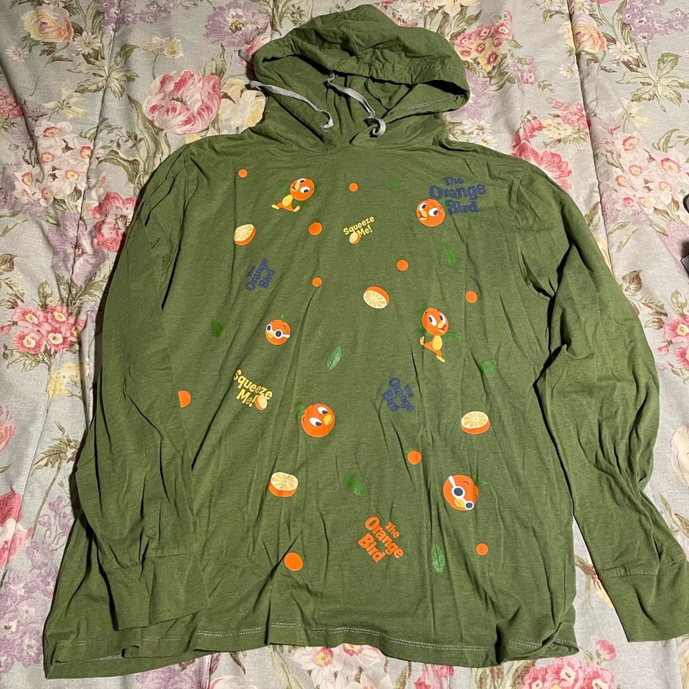Disney Orange Bird T Shirt Hoodie ~ L